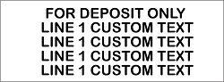 Deposit stamp up to 5 lines